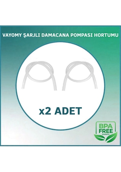 Şarjlı Damacana Su Pompası Hortumu 55cm X 2 Adet Yedek Hortum Şeffaf