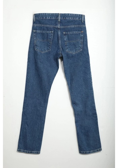 Blue White Erkek Regular Fit Normal Kesim %100 Pamuk Koyu Mavi Jean Pantolon 42