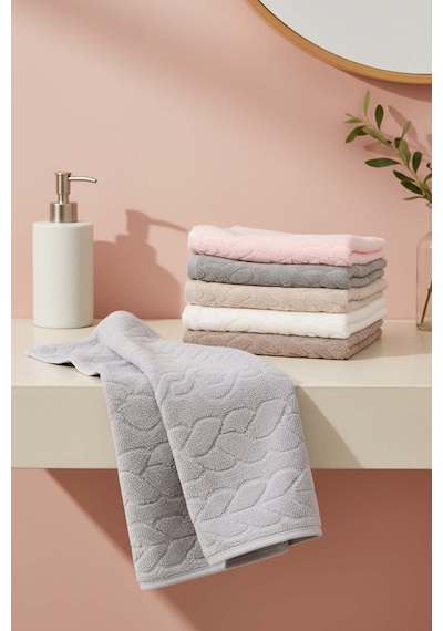 Soft İsba 6'lı %100 Pamuklu Havlu Seti 50x90 Cm Çok Renkli