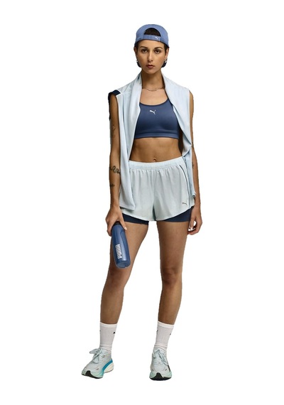 Puma Puma 4keeps Run Bra Kadın Mavi Fitness Bra 1024 Lacivert