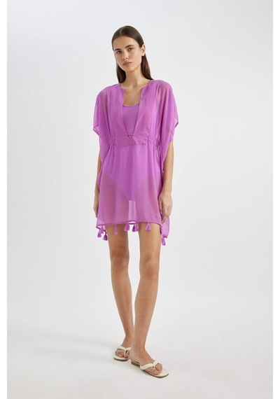 DeFacto Şifon Kimono-Fall in Love Z9958AZ24SMPR442 Mor