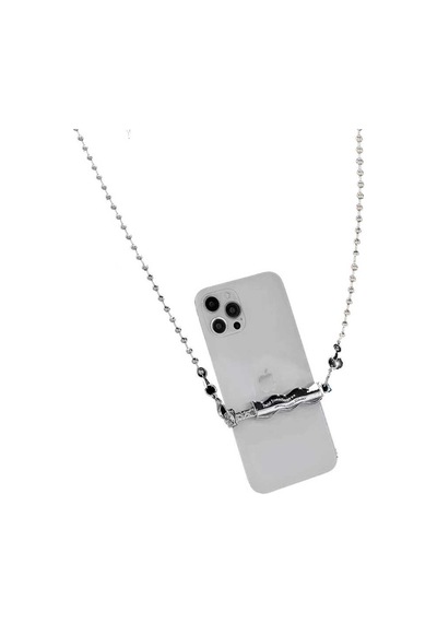 Lexroo İp03 Cep Telefonu Boyun Askısı Metal Zincir - Gümüş