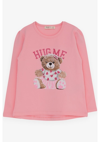 Breeze Kız Çocuk Taytlı Takım Sevimli Ayıcık Baskılı 1.5-5 Yaş, Pembe