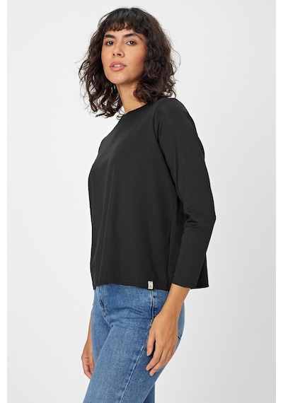 Alexandergardı Uzun Kollu Kumaş T-shirt Agsweat00 Siyah
