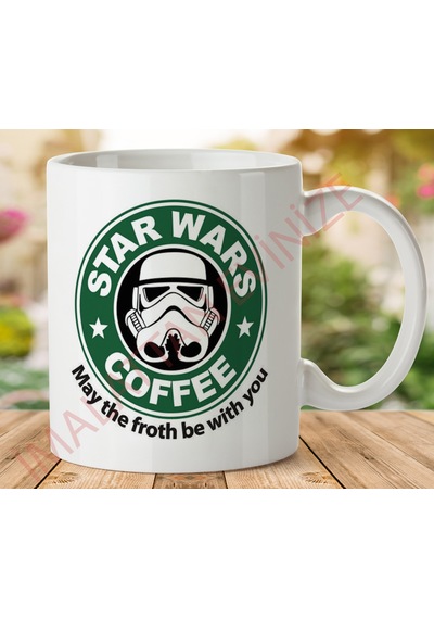 Star Wars Cafe Baskılı Seramik Kupa Bardak