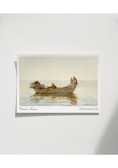 Çerçevesiz Poster Winslow Homer Dory'de Üç Erkek Çocuk