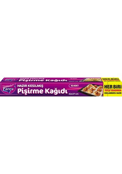 Hazır Kesilmiş Pişirme Kağıdı 10 Lu 42 X 37 Cm 24 Paket 1 Koli