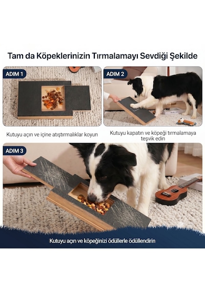 Kedikür Köpekür Köpekler İçin Tırnak Törpüleyen Tırmalama Ve Eğitim Tahtası Ahşap