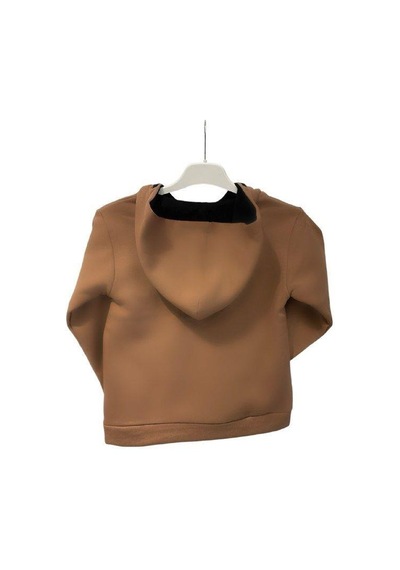 Divonette Erkek Çocuk Önü Yazılı Şardonlu Sweatshirt-15093 Kahverengi
