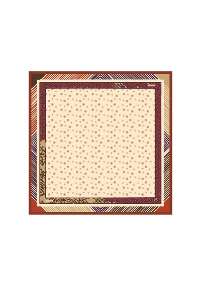 Arancia Kiremit 90x90 İpek Twill Eşarp Kiremit Kiremit