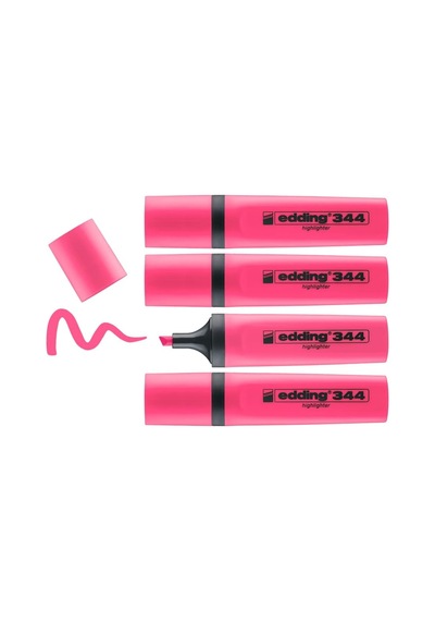Edding 344 Fosforlu Kalem Seti - Sarı, Turuncu, Mavi, Pembe, Yeşil - 5 Fosforlu Kalem - 2-5 Mm Tek Renk