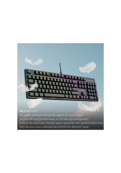 3 Adet Inca Empousa Blue Switch Anti-ghost Mekanik Gaming Klavye Ikg-440t