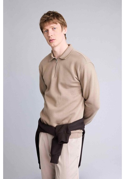 Defacto Kalın Kumaş Sweatshirt H1833ax26spkh466 Haki-kh466
