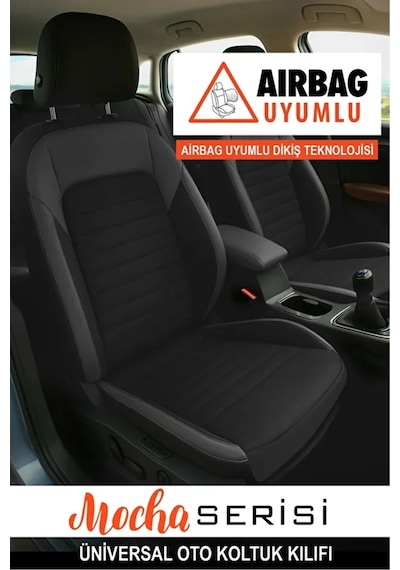 Nissan Qashqai +2 1.5 Dci Tekna Connect Glassro 2012 Uyumlu Moça Serisi Tay Tüyü Siyah Oto Kılıfı Tam Set