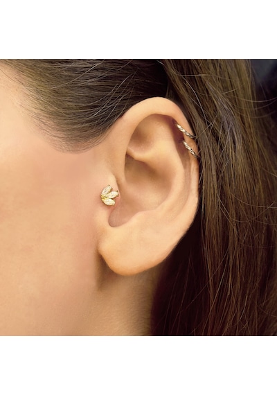 Lilarote Altın Lotus Tragus Küpe