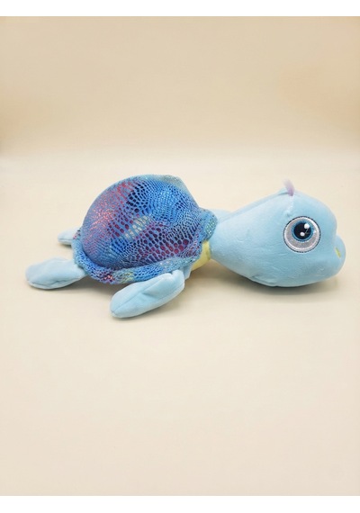 Peluş Kaplumbağa Parlak Kumaş-25 Cm Mavi