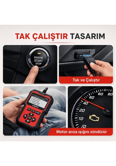 Obd2 Arıza Tespit Cihazı V410 Canlı Veri Hata Kodu Okuma Silme Motor Arıza Lambası Söndürme