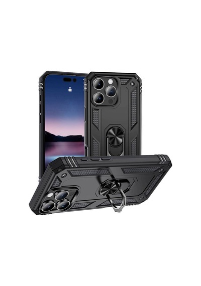 Apple İphone 16 Pro Max Uyumlu Tank Korumalı Yüzüklü Standlı Kılıf