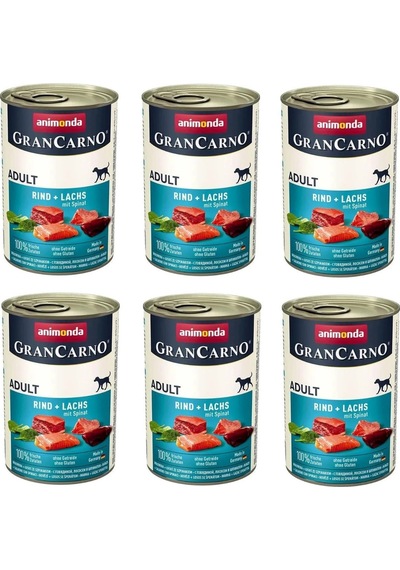 Animonda Gran Carno Sığır Ve Ispanaklı Köpek Konserve 400 G X 6 Adet
