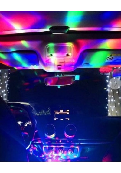 Oto Led Usb Disko Topu Müziğe  Duyarlı ışık