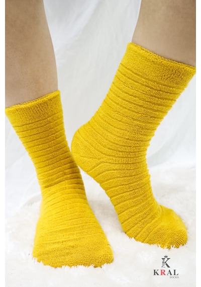 Kral Socks Kadın Uzun Ters Havlu 5 Çift Termal Etkili Kışlık Çorap Seti ASORTİ