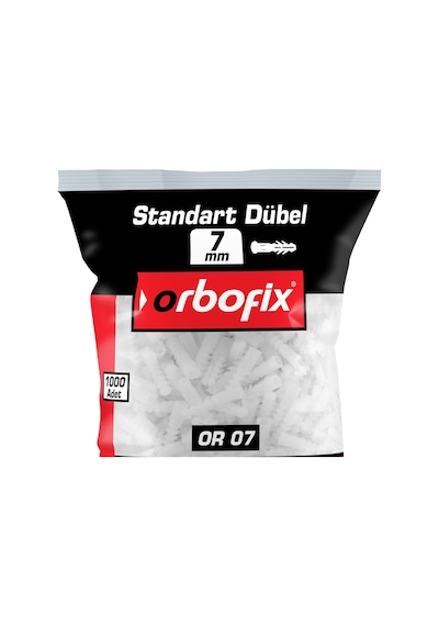 Plastik Dübel Beyaz 7mm 100 Adet