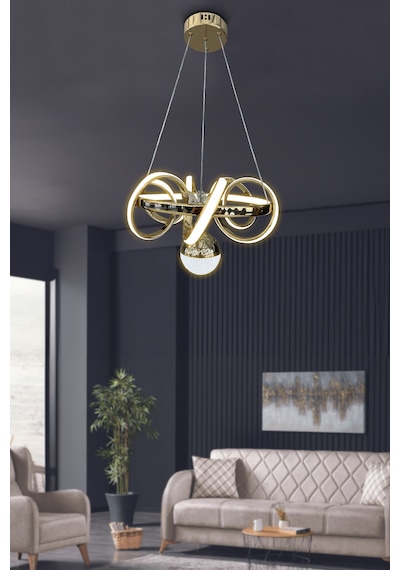 Kuzey 30 Cm Tek Toplu Modern Sarkıt Led Avize Çok Renkli