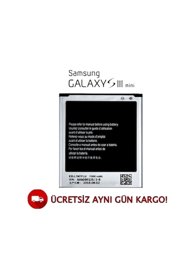 Samsung Uyumlu Galaxy S3 Mini Sm-İ8190 Batarya Pil