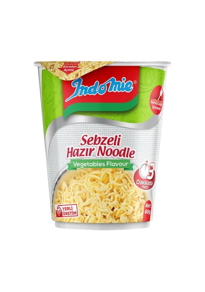 Indomie Aromalı Erişte 60 G Sebze - Pratik Ve Lezzetli Noodle 2'li Ekonomik Paket - 2 Adet Tarı