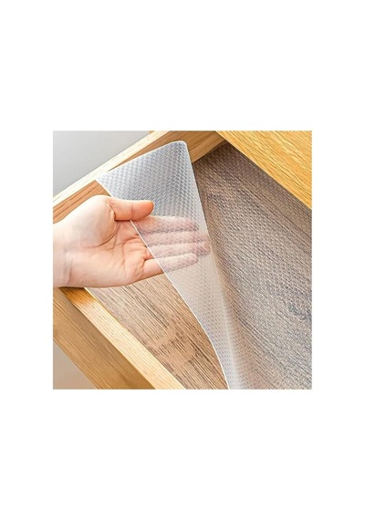 Raf Ve Çekmece Örtüsü Eva Pıtırcık 45cm X 10 M Kesilebilir Şeffaf Silikon &amp Eva Kaymaz Mat, Mutfak Dolab