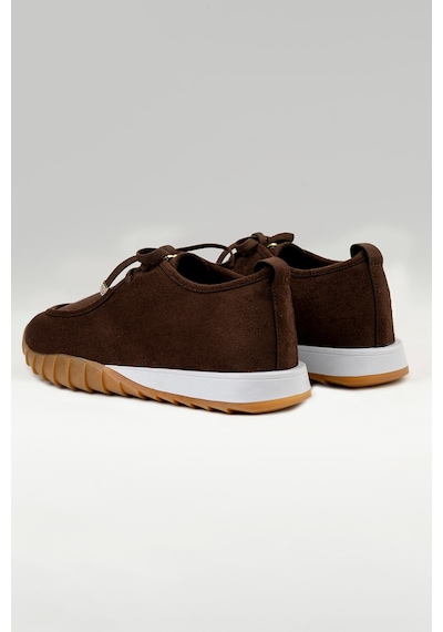 Tw Tonny White New York 057 Kadın Renkli Tabanlı Sneaker Yürüyüş Ayakkabısı Kahverengi