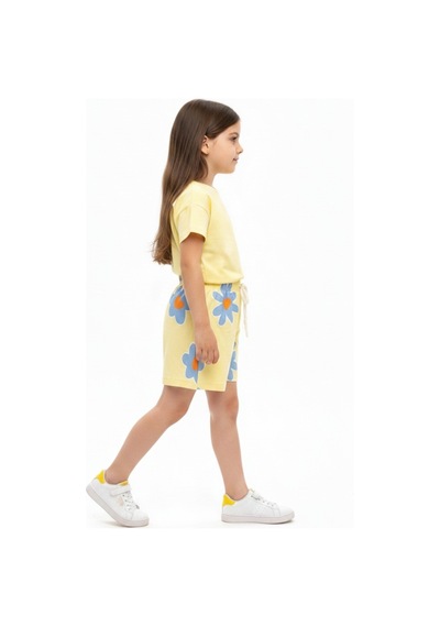Toontoy Kids Toontoy Kız Çocuk 2'li Şortlu Takım Bisiklet Yaka Kısa Kollu Baskılı Tişört - Beli Lastikli Bağlamalı Baskılı Şort 25035 Açık Sarı Toontoy Kids Toontoy Kız Çocuk 2'li Şortlu Takım Bisiklet Yaka Kısa Kollu Baskılı Tişört - Beli Lastikli Bağlamalı Baskılı Şort 25035 Açık Sarı