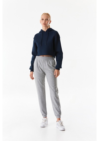 Fullamoda Yazı Baskılı Beli Lastikli Jogger Eşofman Altı 24mgb7767210133-gri Gri