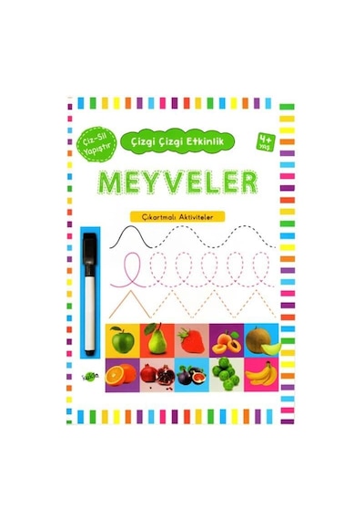 +4 Yaş Çizgi Çizgi Etkinlik Meyveler Kukla Yayınları