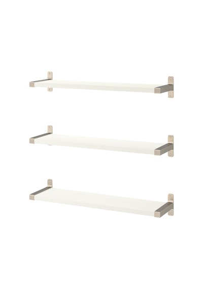 Ikea Bergshult/granhult Duvar Rafı Kombinasyonu 80x20 Cm Beyaz - Gümüş