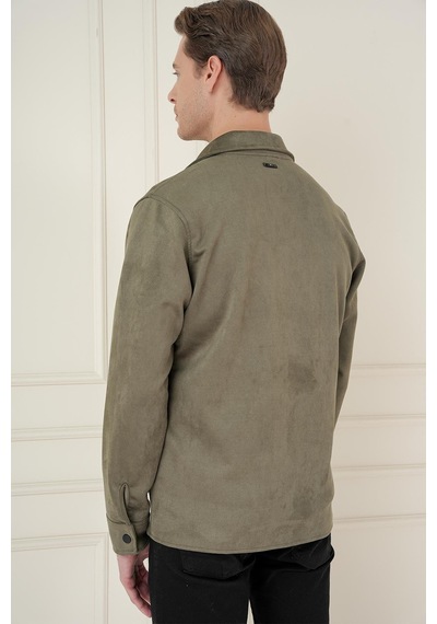 Efor Comfort Fit Mono Yaka Kapaklı Cep Casual Haki Ceket C 699 Haki