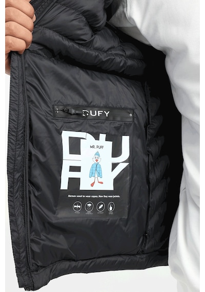 Dufy Siyah Kapitone Slim Fit Erkek Mont -25288 Siyah