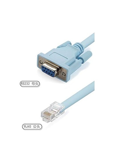 4335 Rj45 To Rs232 9 Pin Cat5e 6 Çevirici Dönüştürücü Adaptör Ethernet Kablosu