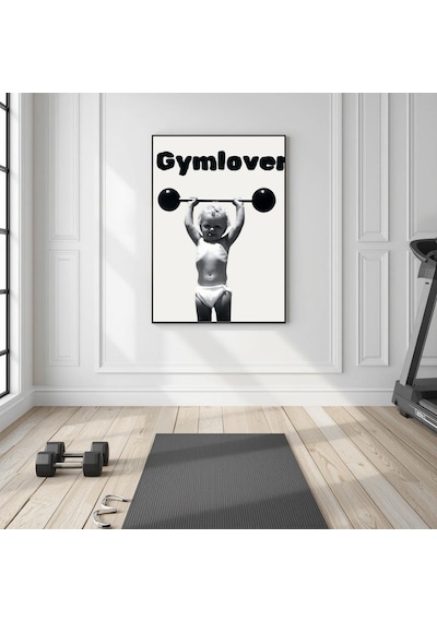 Besay Gym Lover Fitness Motivasyon Duvar Posteri-eğlenceli Modern Dekoratif A2 Çerçevesiz