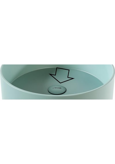 Creavit Sf030 Pop-up Sifon Başlığı Nil Yeşili Taşmasız Krom Lavabo Tapası Basmalı Yeşil