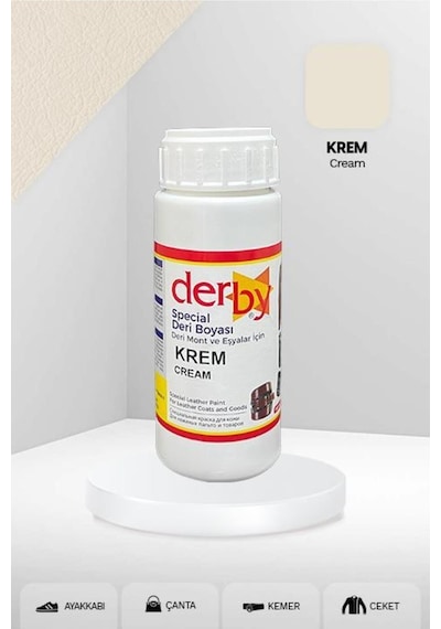 Derby Special Krem Deri Boyası 100 Ml / Mont Eşya Çanta Kemer Cüzdan Ayakkabı Deri Boyası