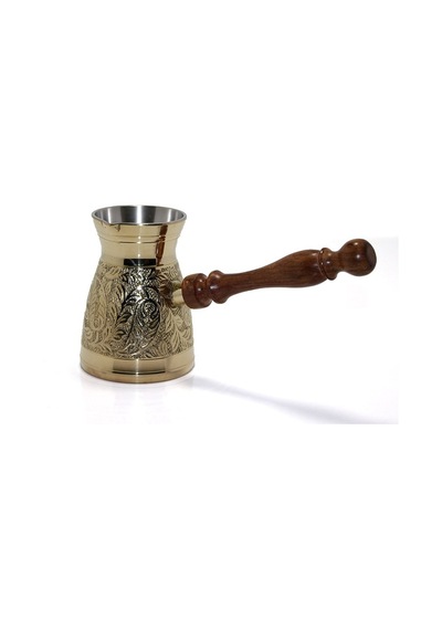 Pirinç Cezve 4.75'' İnc Mutfak Ürünü Sunum Gereci Tezgah Üstü Çok Renkli