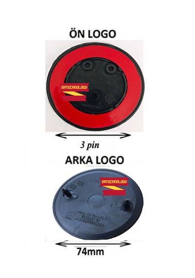 Bmw F30 Kasa Kaput Bagaj Logo Takım Mavi Beyaz 3pin-74mm