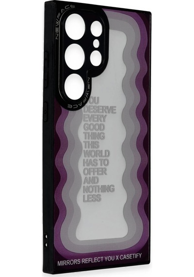 Newface Samsung Galaxy Uyumlu S24 Ultra Kılıf Mirror Desenli Kapak - Mirror Glblseme - 87 - 5