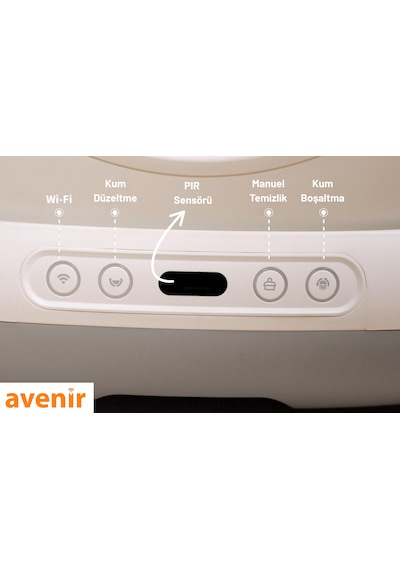 Avenir Av-cb02w Otomatik Akıllı Kedi Tuvaleti App Kontrol + Paspas