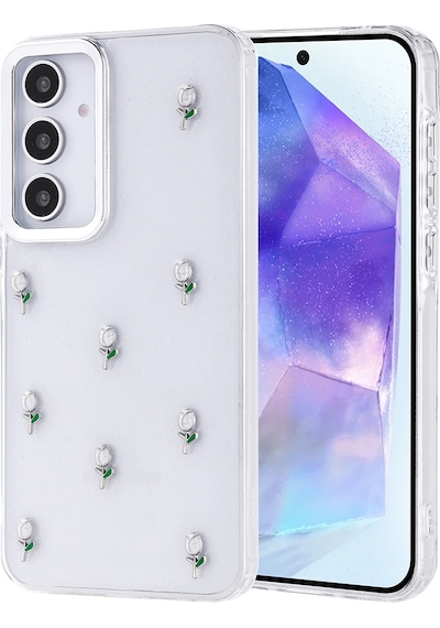 Galaxy A35 Uyumlu Kılıf Airbag Tasarımlı Simli Şeffaf Zore Kutup Kapak - Lale