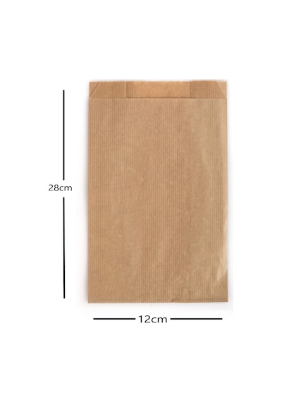 Çizgili Şamua Kraft Kese Kağıdı 40 G 10 KG 12 CM X 28 CM - 250 G lık