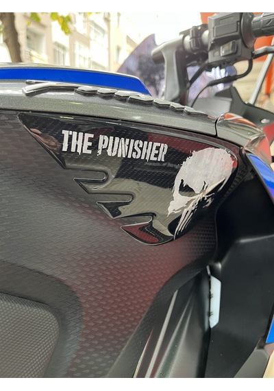Bajaj Pulsar RS 200 Siyah Karbon Punisher Edition Gidonlu Tank Pad Set