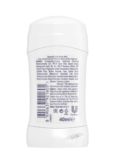 Rexona Cotton Dry Kadın Stick Deodorant 3 x 40 ML