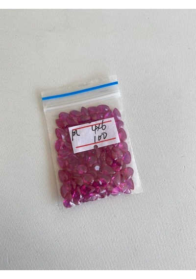 Armut Kesim Sentetik Taş 4x6mm 100 Adet Fuşya